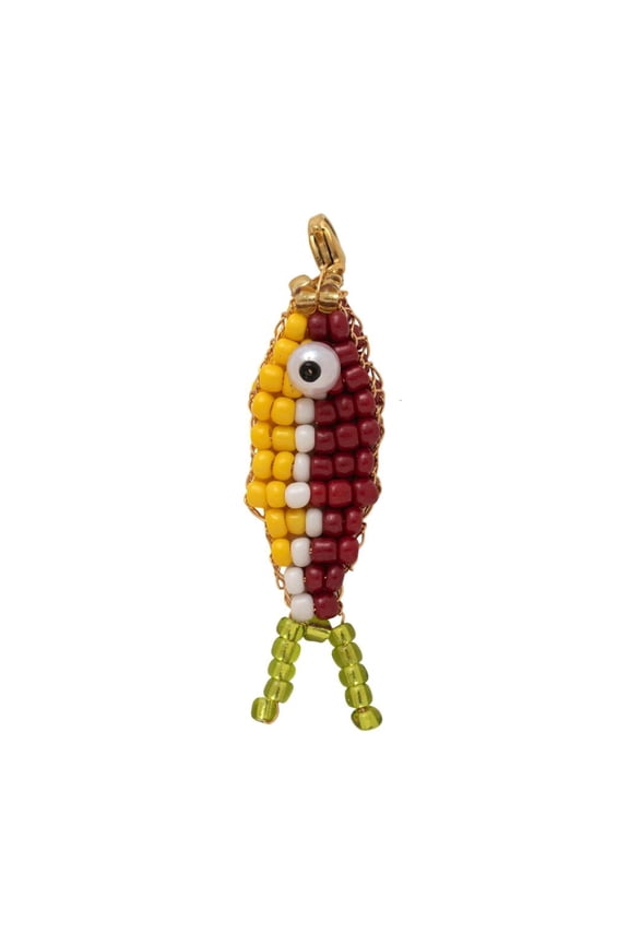 Giaone Fish Shape Key Holder Colorful Beaded Fish Keychain with Lobster Claws Clip