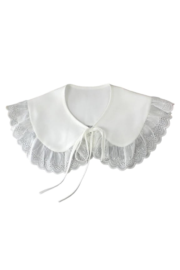 Floral Embroidery Faux Collar Decorative Neckpiece For Casual Or Office Wear