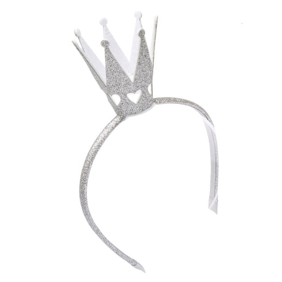 Giaone Glittering 3D Crown Hairband Sequined Princess Headband for Birthday Party