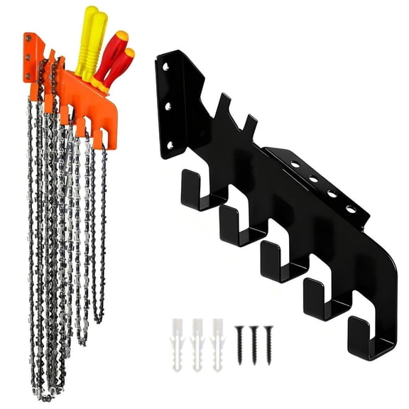 Giaone Global Chainsaw Chain Rack Highlighting 5 Strong Fasteners and Integrated Side Storage Addons