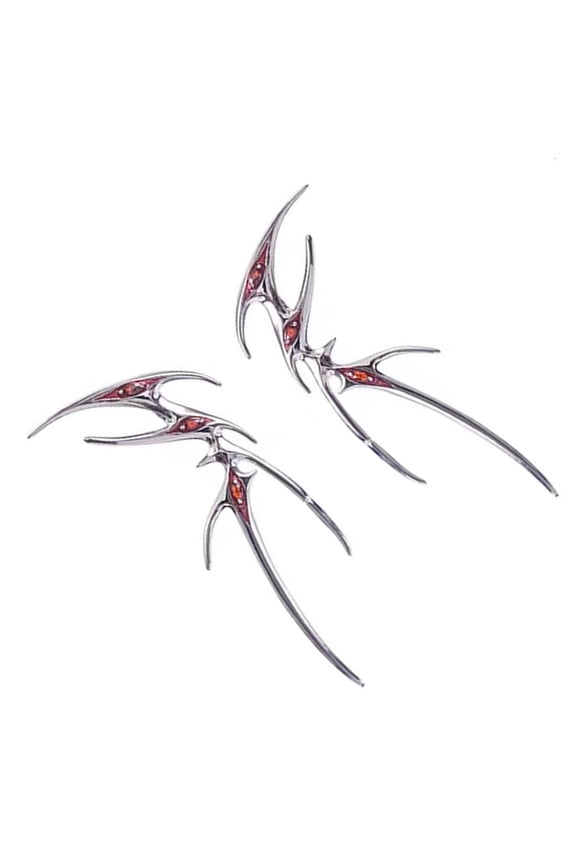 Gothic Blood Butterfly Ear Cuff Enamels Ear Bone Clip Punk Cool Elfs Earrings