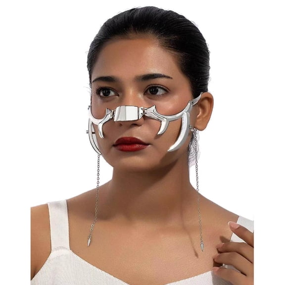 Giaone Fashion Gothic Cyber Punk Irregular Silver Color Hollow Women Men Earrings