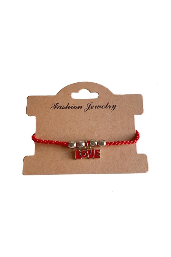HIV/AIDS Support Bracelets Red Ribbon Wristband Adjustable Rope Bracelets