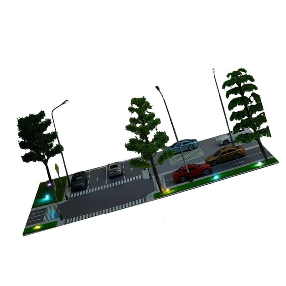 Giaone HO Scale Parking Lot Scenery Kits Dioramas LED Lighting Car Parking Lot Model