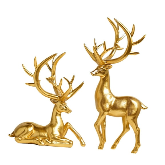 Giaone Hand Carve Resin Deer Ornamentation Reindeer Sculpture Designs To Elevates Sophisticated Interior Styles Display