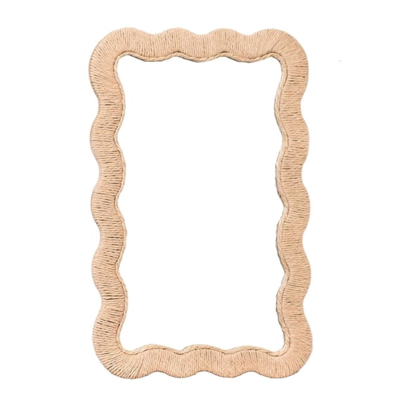 Giaone Handmade Woven Vanity Mirror Rustics Farmhouse Wall Mirror Decorative Mirror