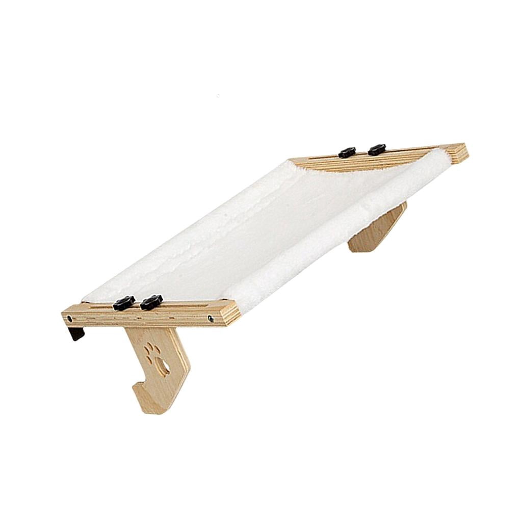 Giaone Home Window Mounted Cats Hammock Bed with Wood Frame And Plush Cotton Pad And Pet Sun Bath Bed