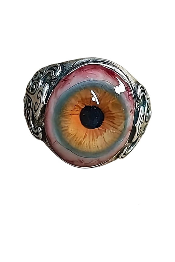 Horror Themed Eyeballs Fashion Rings Vintage Gothic Jewelry For Women Men Unique Costume Accessory
