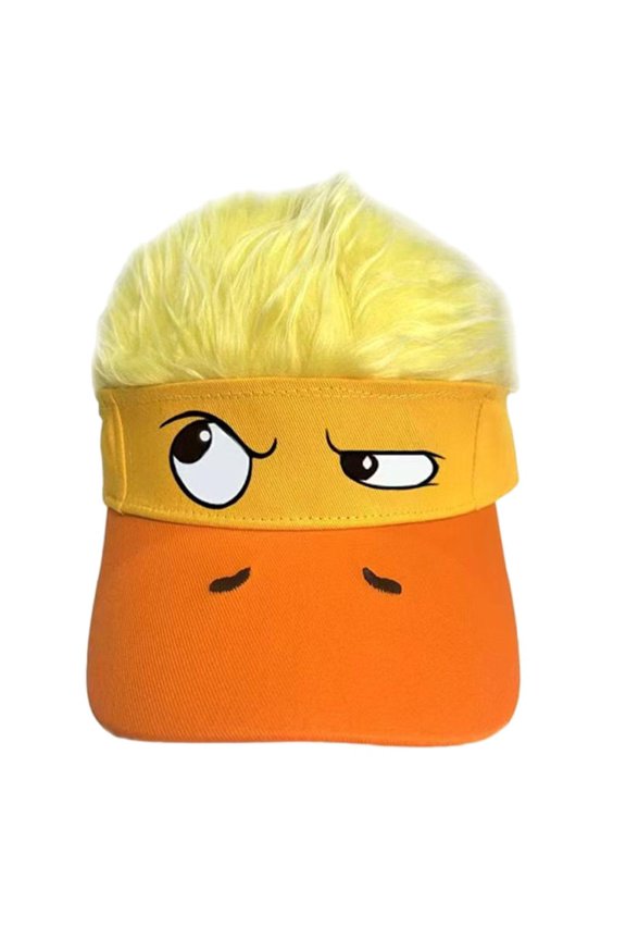 Humorous Synthetic Hair Baseball Cap For Event Breathable Headwear