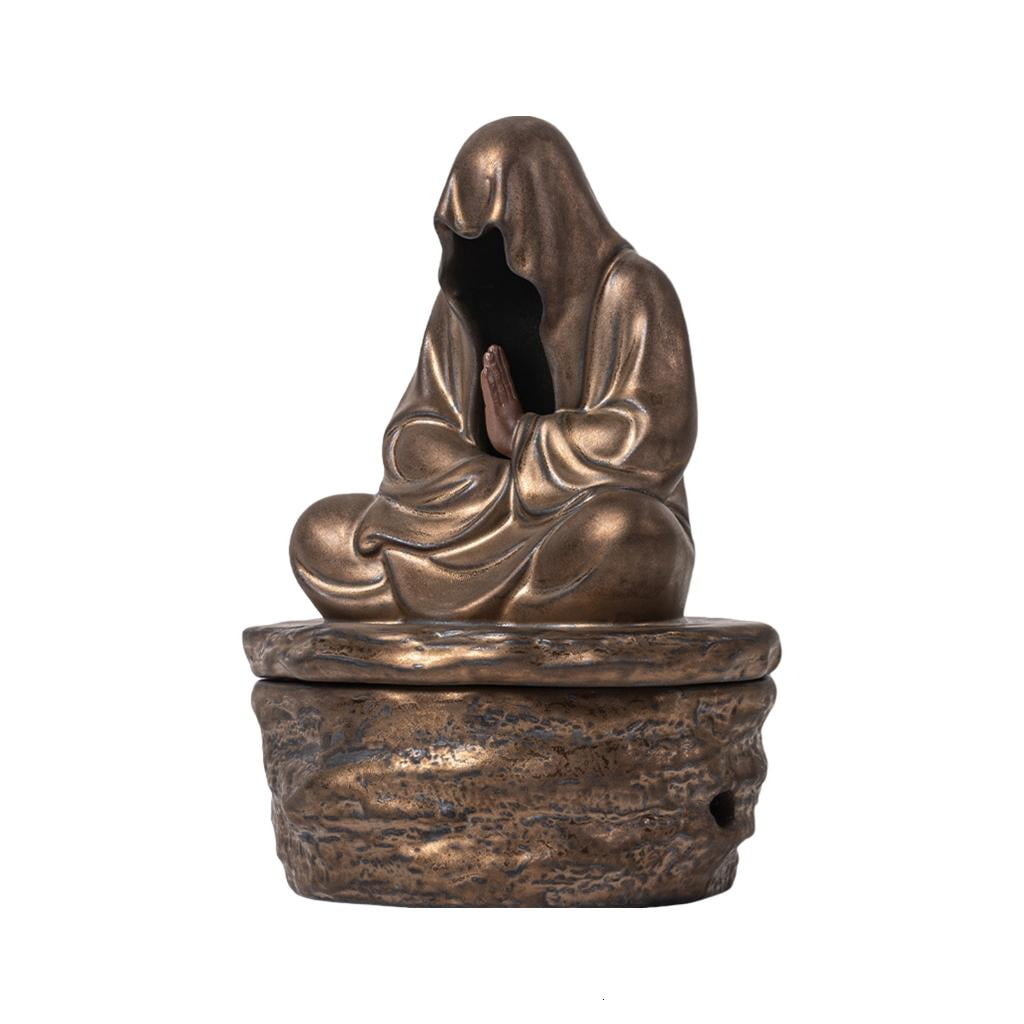 Giaone Incenses Burners Holder Censers Buddhas Statue Ceramic Incenses Burners Gift