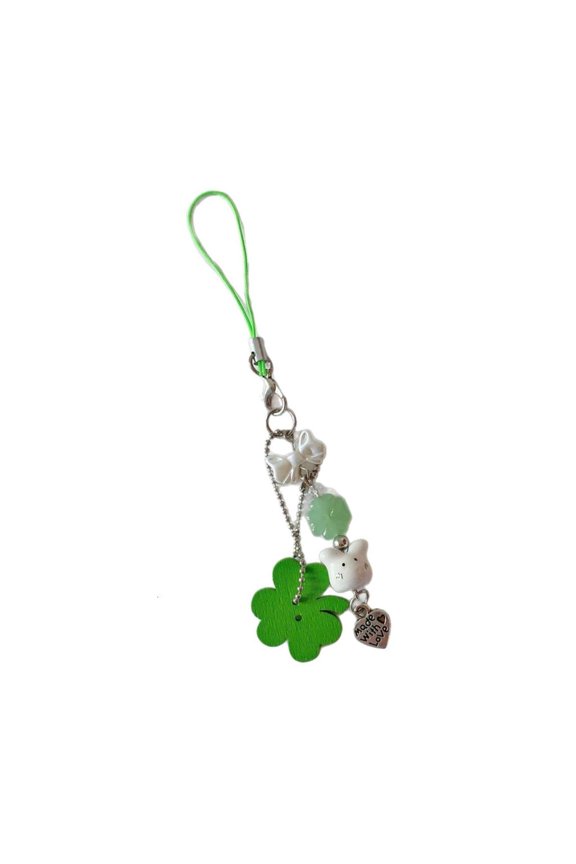 Poratble Lucky Clovers Keyring Pendant Charm for Gifts and Special Occasions