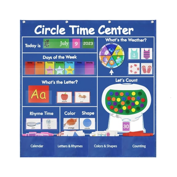Giaone Interactive Wall Chart Set for Circle Time Calendar Counting