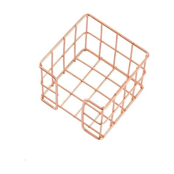Giaone Iron Wire Note Block Holder Desk Notepads Holder Storage Box Memo Pad Holder