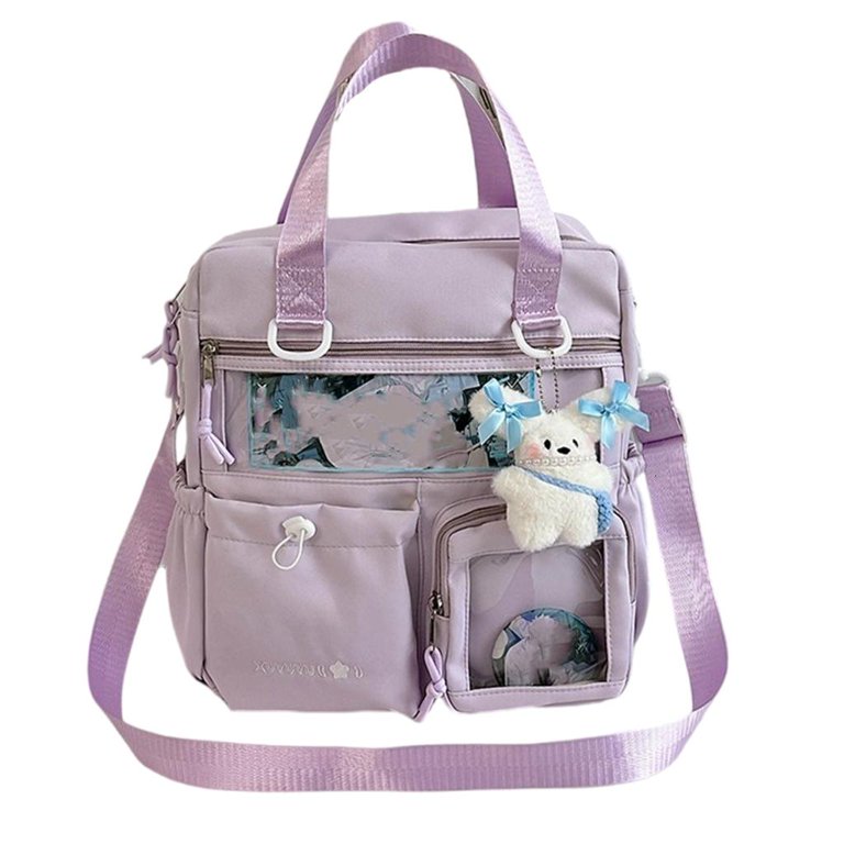 Oxford PVC Ita Bag Backpack Satchel Crossbody Messenger Shoulder Bag with Clear Amazon.com: OXYPLAY Ita Bag Clear Satchel Backpack, PVC  main image 3
