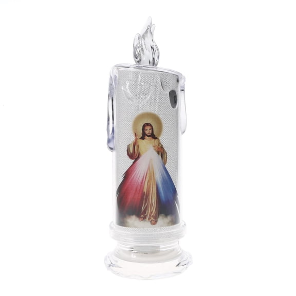 Giaone Jesus Virgin Christ Candle Lamp Romantic Tealight Electronic Flameless LED Light