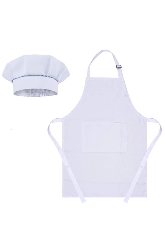 Kids Baker Uniform Costume Accessories Cooking Baking Painting Chef Hat Apron