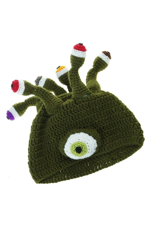 Knitted Women Beanie Hat Y2K Octopus Eyes Hat Popular Party Headwear