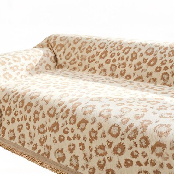 Giaone Leopards Pattern Full Coverage Sofa Slipcover Machine Washable Polyester Fabric Couch Cover Perfect For Living Room