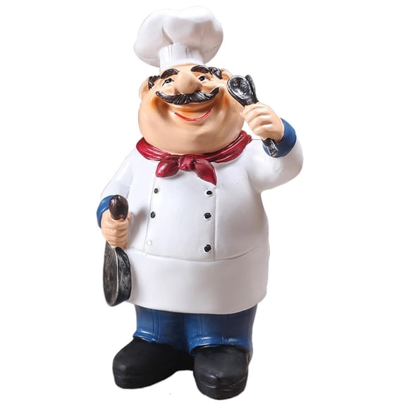 Giaone Vintaged Cook Figurine Ornament Resin Statue Colored For Home Interior