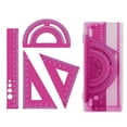 thumbnail image 1 of Giaone Lightweight Aluminum Geometry Tools Set 4Pcs Student Ruler Safety Rounded Edges, 1 of 14