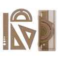 thumbnail image 1 of Giaone Lightweight Aluminum Geometry Tools Set 4Pcs Student Ruler Safety Rounded Edges, 1 of 14