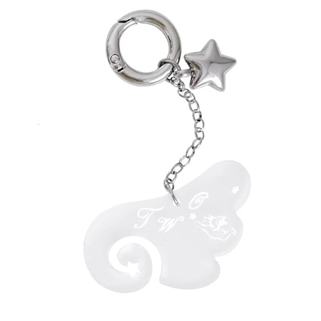 Giaone Elegant Korean Inspired Angel Wing Keychain Acrylic Keyring Bag ...