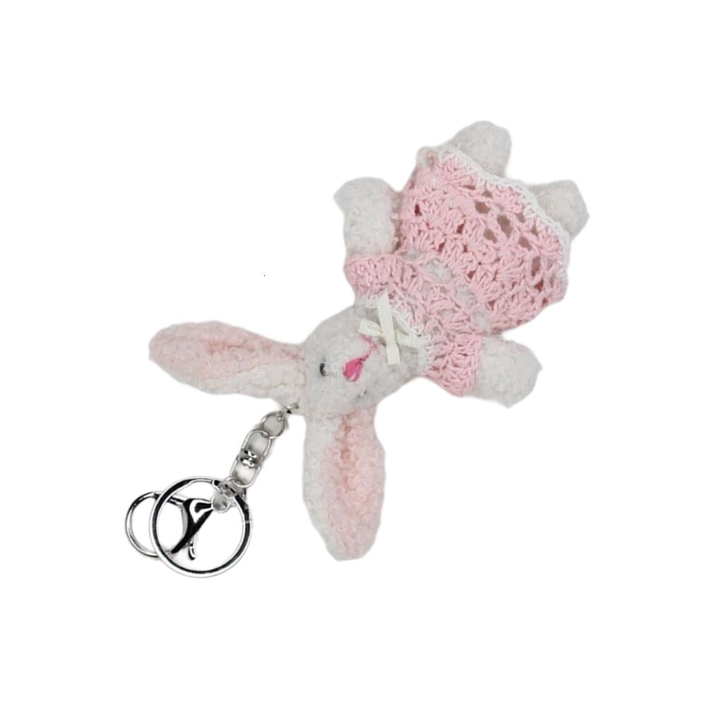 Giaone Big Ear Rabbit Keychain Plush Doll Toy Keyring Bag Charm ...