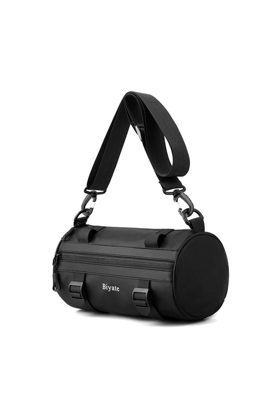 Man Nylon Crossbody Bag Fashion Shoulder Bag Male Round Cylindrical Backpack