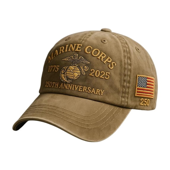 Giaone Marine Corps 250th Anniversary Baseball Cap, Embroidered Design with and Adjustable Strap for Daily Wear