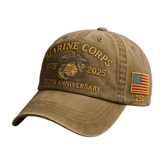 Giaone Marine Corps 250th Anniversary Baseball Cap, Embroidered Design with and Adjustable Strap for Daily Wear