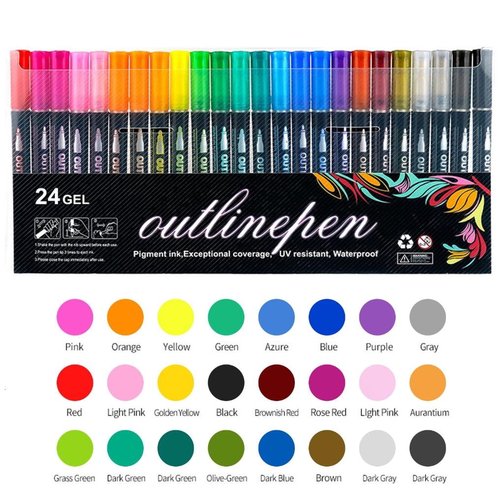 Giaone Marker Pen for Smooth Flow Glitter Gel Pen For Drawing Writing Art Crafts