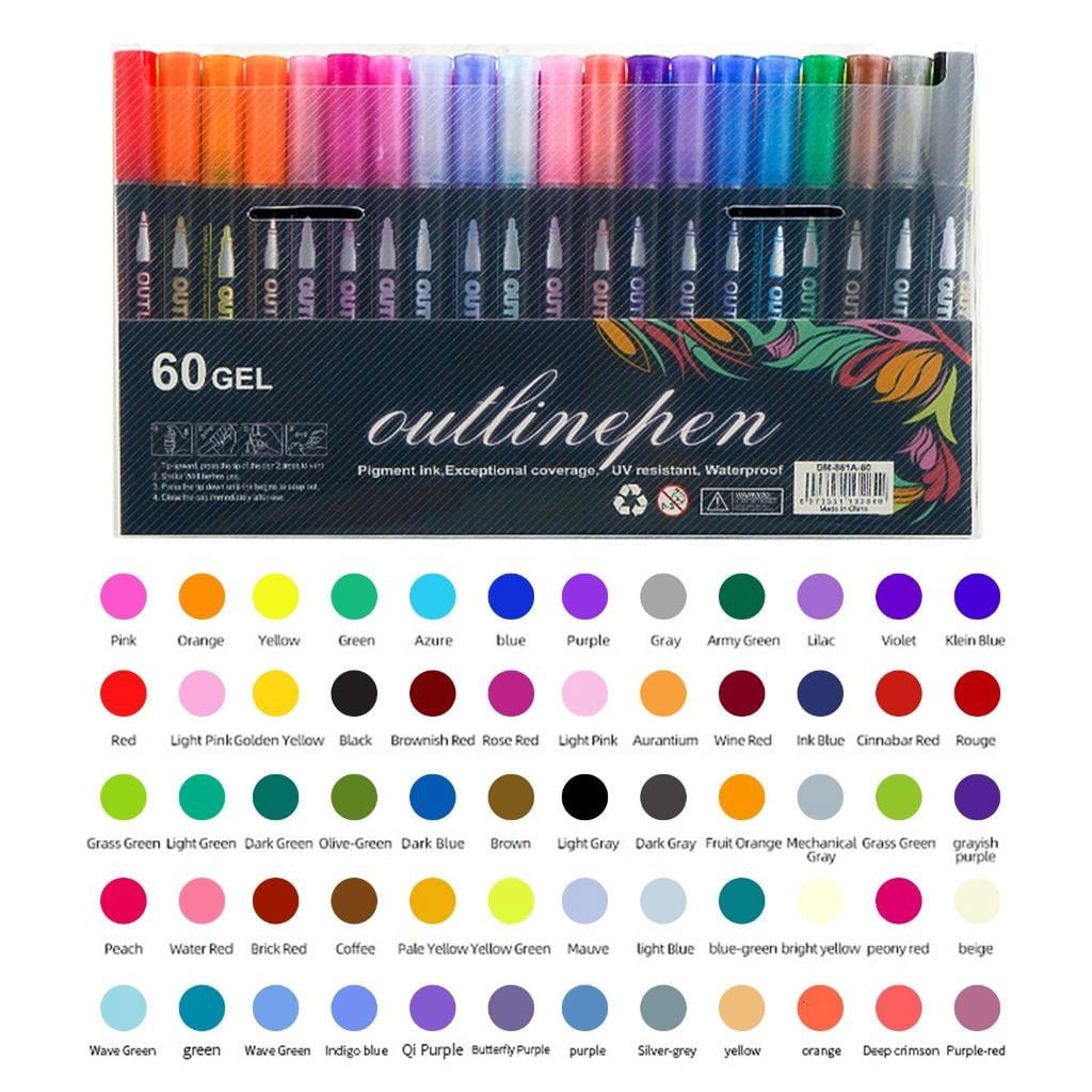 Giaone Marker Pen for Smooth Flow Glitter Gel Pen For Drawing Writing Art Crafts