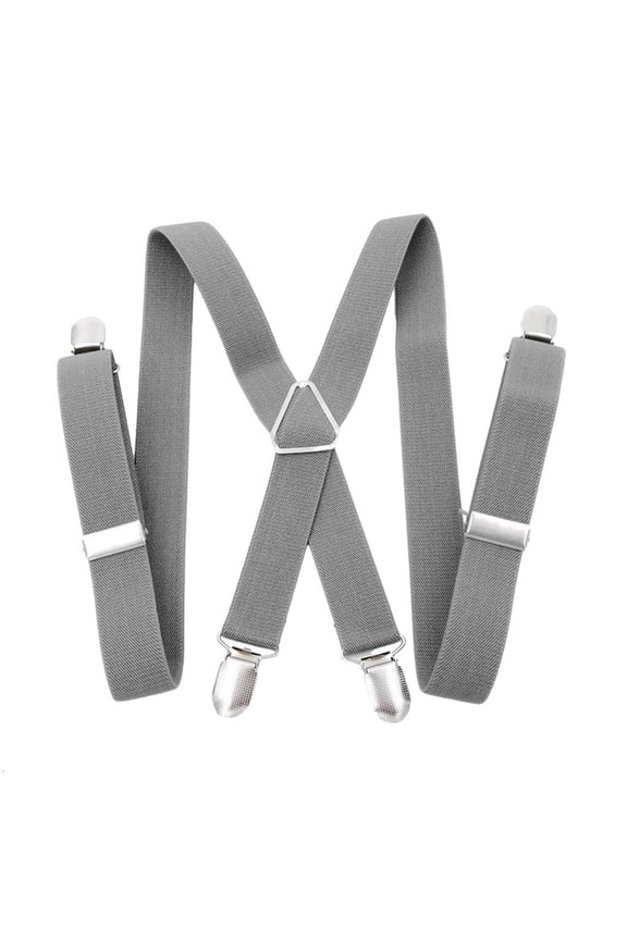 Men Trousers Suspenders Strong Secure Clip Brace One Size Suit All