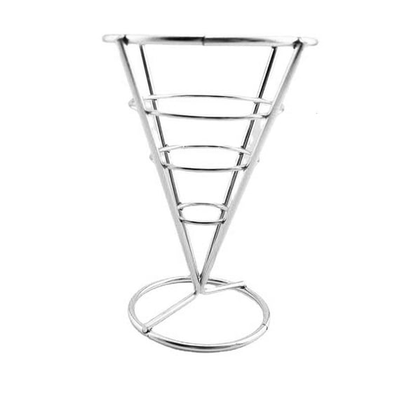 Giaone Metal Cone Basket Fry Holder French Fries Stand Snack Fried Display Rack