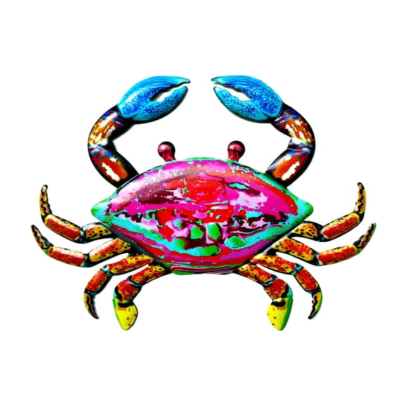 Giaone Metal Crab Wall Decor Large Nautical Hanging Art Decorative Sculpture for Home Garden Patio Bathroom Indoor Outdoor Decoration