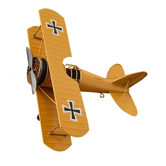 Giaone Metal Iron Biplane Plane Aircraft Model Hanging Plane Handicraft Ornament Desktop Decoration Home Decors Photo Props
