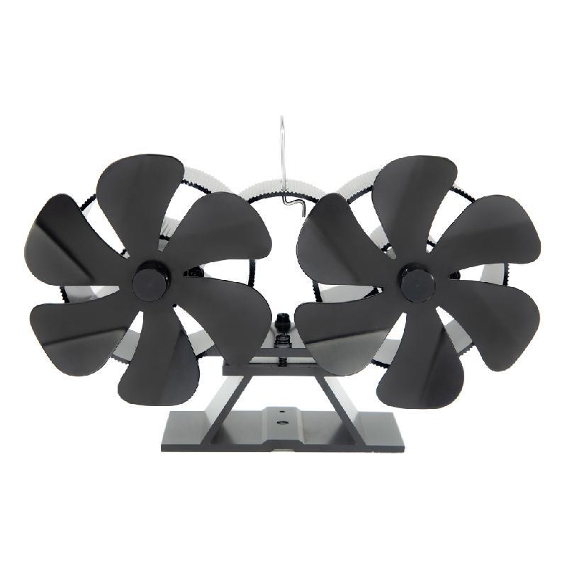 Giaone Mini Fireplace Fan 12 Heat Powered Stove Fan Wood Log Fire Fan ...