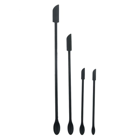 Giaone Mini Silicone Spatula Set- Small Rubber Spatula for Makeup- Thin Jar Scraper