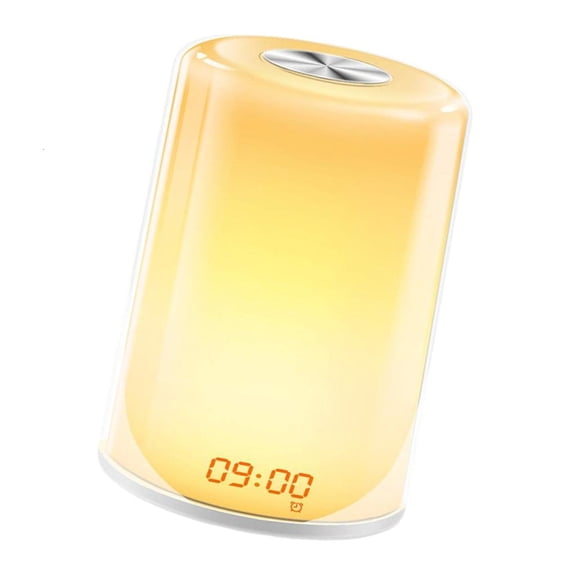 Giaone Modern Color Changing LED Alarm Clock Wake Up Light with Sunrises Simulation