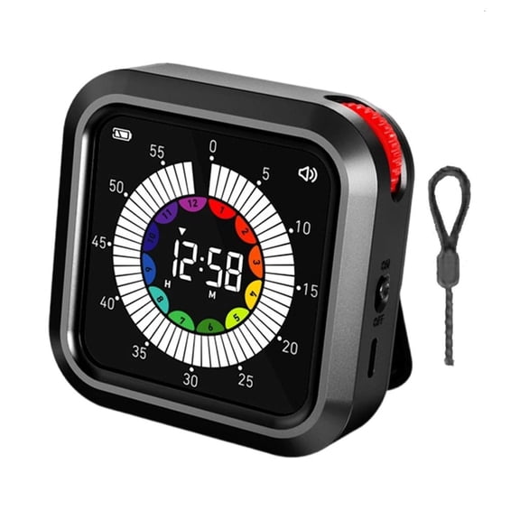 Giaone Modern Kitchens Digital Visual Timer With LCD Screen Rechargeable 3 Volumes Levels For Baking Studying And Training