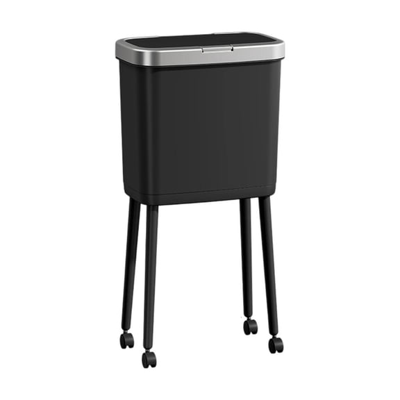 Giaone Modern Wheeled Trash Can 15L Large Capacity Long Leg Portable For Kitchen