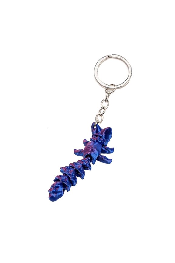 Multi Jointed Fox Figurine Keychain 3D Printed ABS Desk Decorative Collector