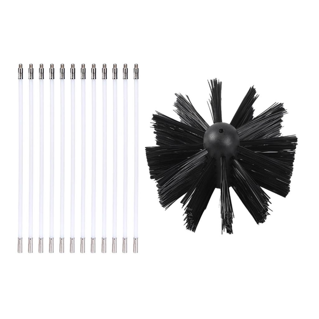 Giaone Multipurpose Pipe Brush Bendable Nylon Chimney Brushes for Maintenance Confined Space Gutters