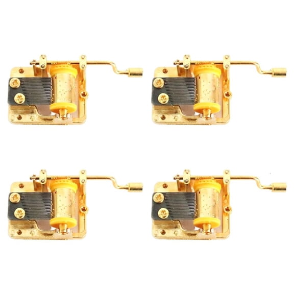 Giaone Music Box Collection 4Pcs Plays Famous Melodies By Simple Hand Cranking Motion Mechanism Replacement Parts or Repair