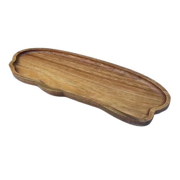 Giaone Natural Wooden Serving Tray With Artistic Cloud Design Ideal For Hot Dishes