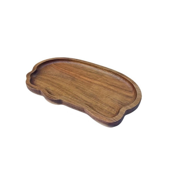 Giaone Natural Wooden Serving Tray With Artistic Cloud Design Ideal For Hot Dishes