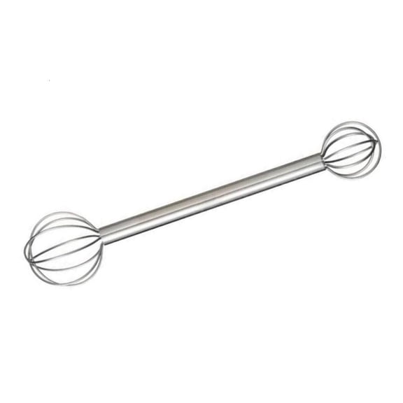 Giaone Nonrust Steel Miso Stirring Tool with Double Scoops Reduces Excess Salt