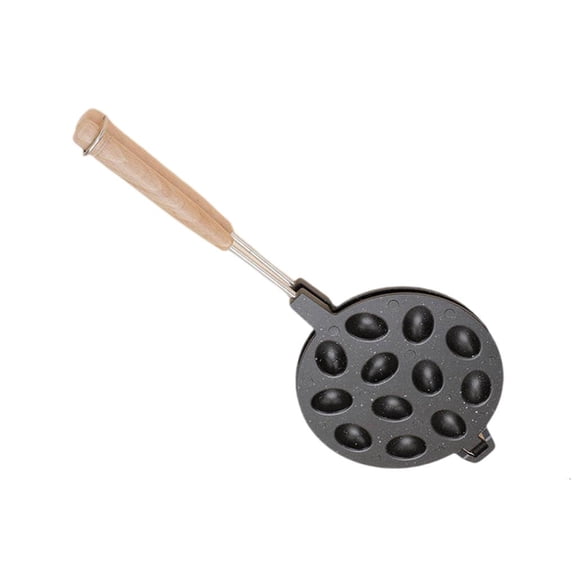 Giaone Wooden Handle Walnut Cookie Maker 12 Holes Waffle Baking Pan Kitchen Gadgets