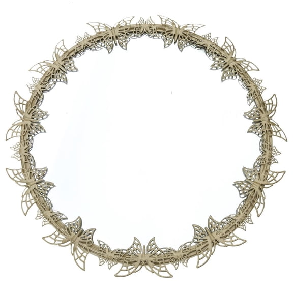 Giaone Nordic Ins Iron Art Dressing Mirror Round Wall Hanging Mirror Art Decorations