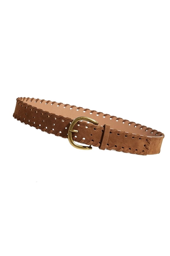 PU Waist Belt Handcrafted Braided Design Compact Rolling Up Easy Carry
